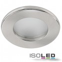 IP54 inbouwspots, ronde, GU5,3, geboren aluminium, glas satijn